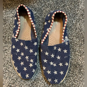 Toms Espadrille Flats - Red, White & Blue